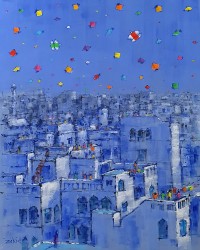 Zahid Saleem, 36 x 48 Inch, Acrylic on Canvas, Cityscape Painting, AC-ZS-180